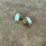 tiny cloud post earring-vermeil