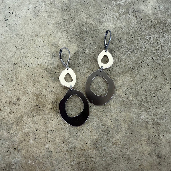 small two rough cut earring