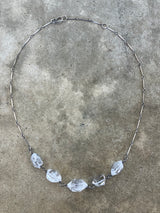 5 stone herkimer diamond necklace - Lisa Crowder Studio