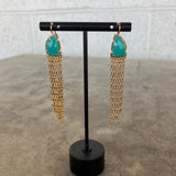 amazonite fringe earrings - Lisa Crowder Studio