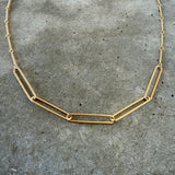 long paperclip layering necklace