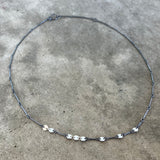 morse code two tone necklace