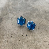 apatite hexagon post earrings