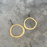 rough cut narrow hoop earrings