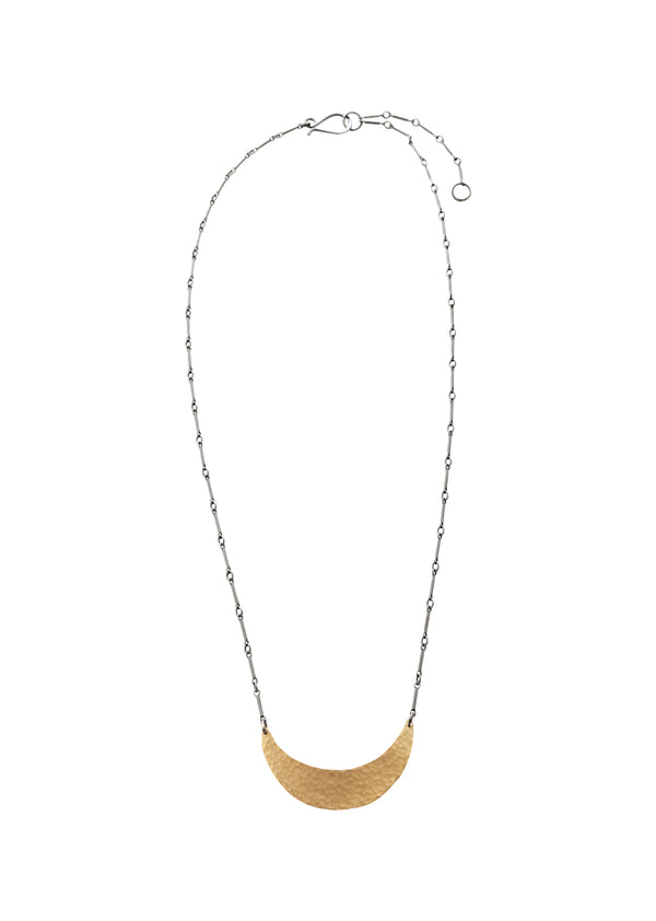 tiny hammered single arc necklace - Lisa Crowder Jewelry