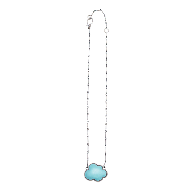 small blue enamel cloud necklace - Lisa Crowder Studio