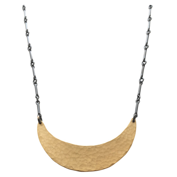 tiny hammered single arc necklace - Lisa Crowder Jewelry