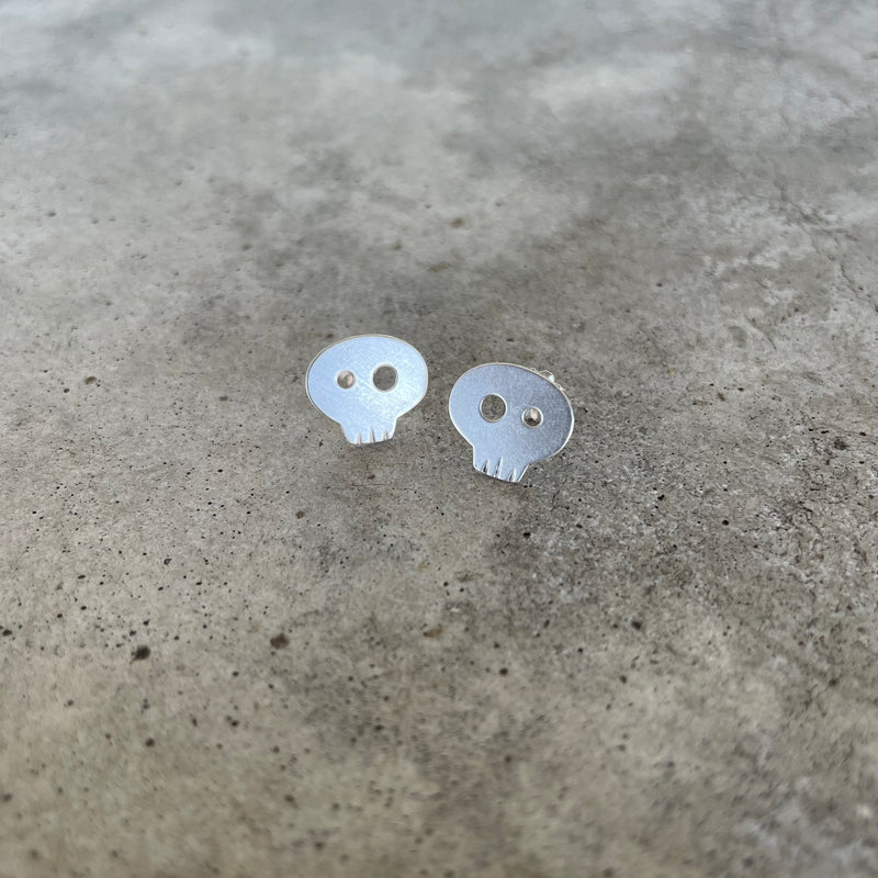 skull post earrings