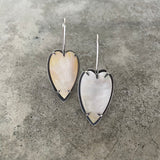 mother of pearl heart earrings