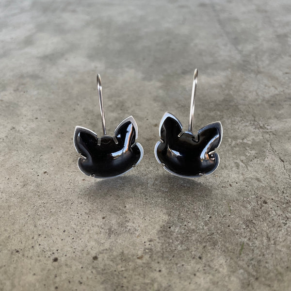 black cat earrings
