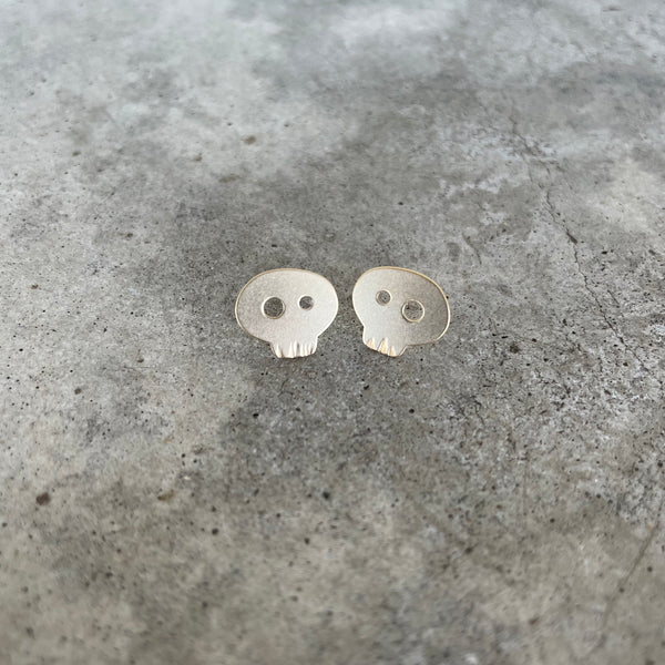 skull post earrings