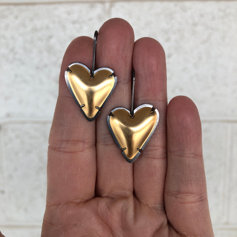 gold fill new heart earring