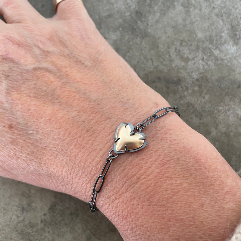 tiny heart link bracelet