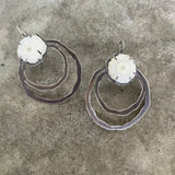 solar quartz rough cut earrings