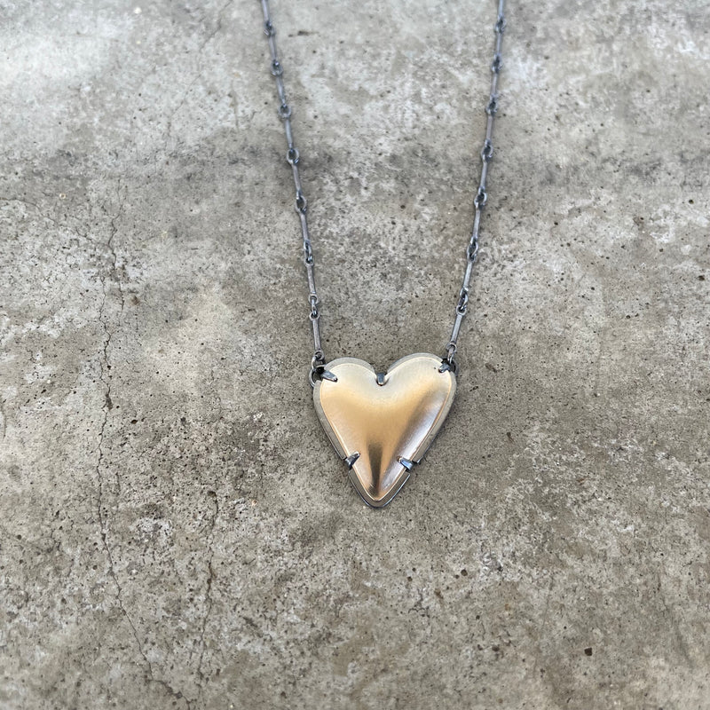 gold new heart necklace - Lisa Crowder Studio