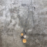 hammered five disc necklace - Lisa Crowder Studio