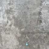 long single rough cut necklace with stone - Lisa Crowder Studio