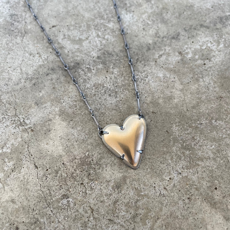gold new heart necklace - Lisa Crowder Studio