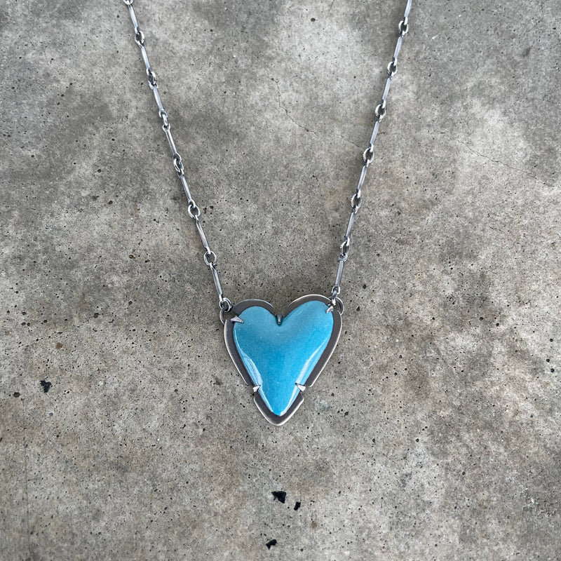 enamel new heart necklace - Lisa Crowder Studio