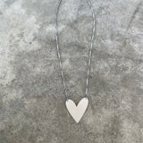 asymmetrical heart necklace-matte